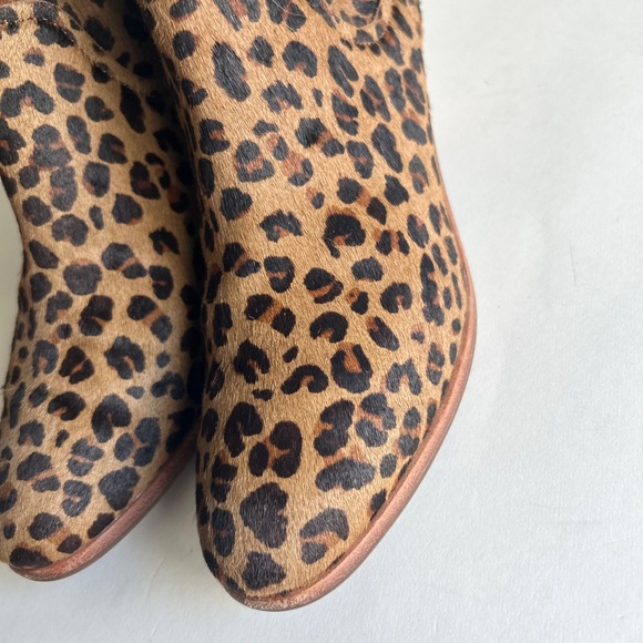 UGG Tan Black Animal Print Fur Suede Almond Toe Ankle Boots size 7.5 - Picture 6 of 15